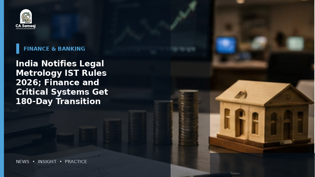 India Notifies Legal Metrology IST Rules 2026; Finance and Critical Systems Get 180-Day Transition