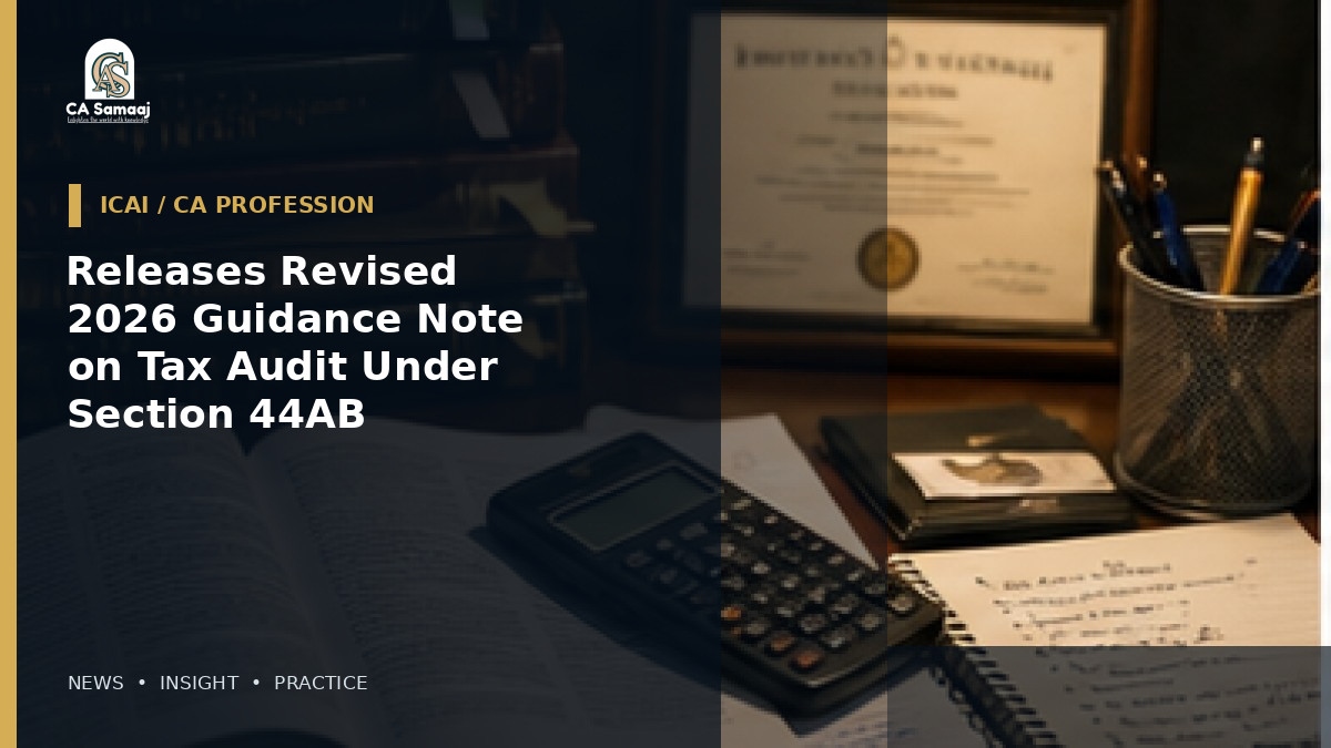 Releases Revised 2026 Guidance Note on Tax Audit Under Section 44AB