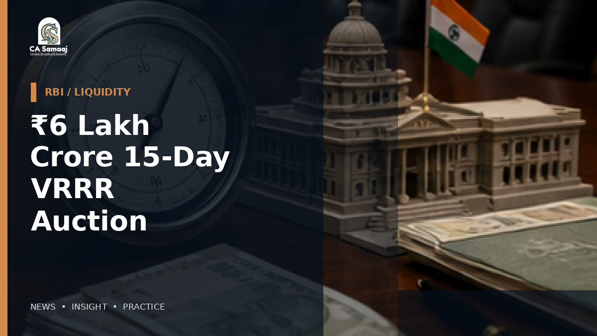 ₹6 Lakh Crore 15-Day VRRR Auction