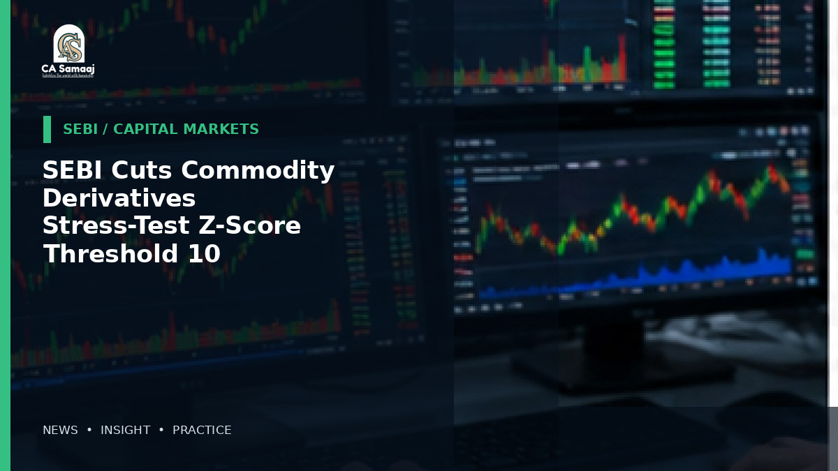 SEBI Cuts Commodity Derivatives Stress-Test Z-Score Threshold from 10 to 5
