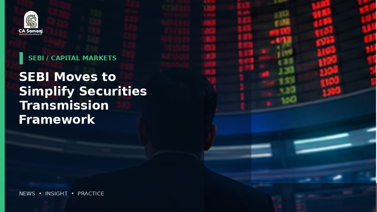SEBI Moves to Simplify Securities Transmission Framework
