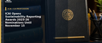 ICAI Opens Sustainability Reporting Awards 2025-26 Nominations Until November 15
