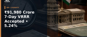 ₹91,980 Crore 7-Day VRRR Accepted • 5.24%