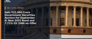 Sets ₹32,000 Crore Government Securities Auction for September 4; New 2031 Bond and 7.71% GS 2066 on Offer